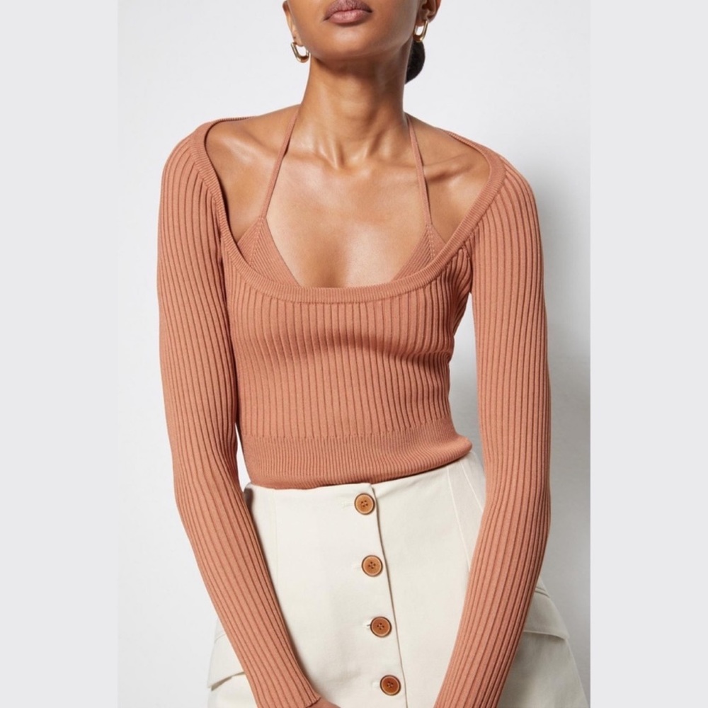 Jayline long sleeve halter top
